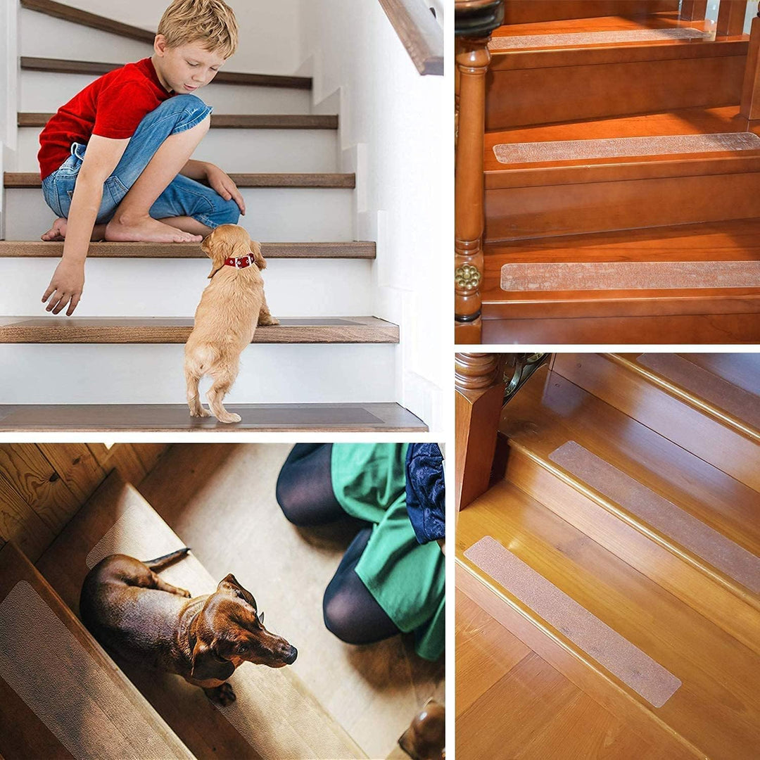 BangShou Transparente Antirutschstreifen für Treppen 15x60cm mit 15 Rollen Rutschfestes Klares Selbs