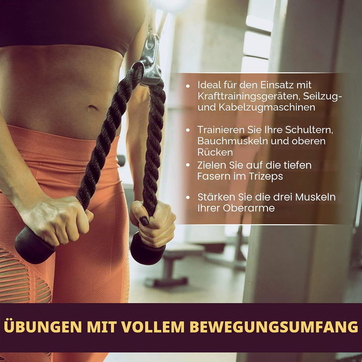 Yes4All Kabelbefestigung, Trizepssei, Gerade Rotierende Stange, V-förmige Stange, Doppel-D-Griff, Tr