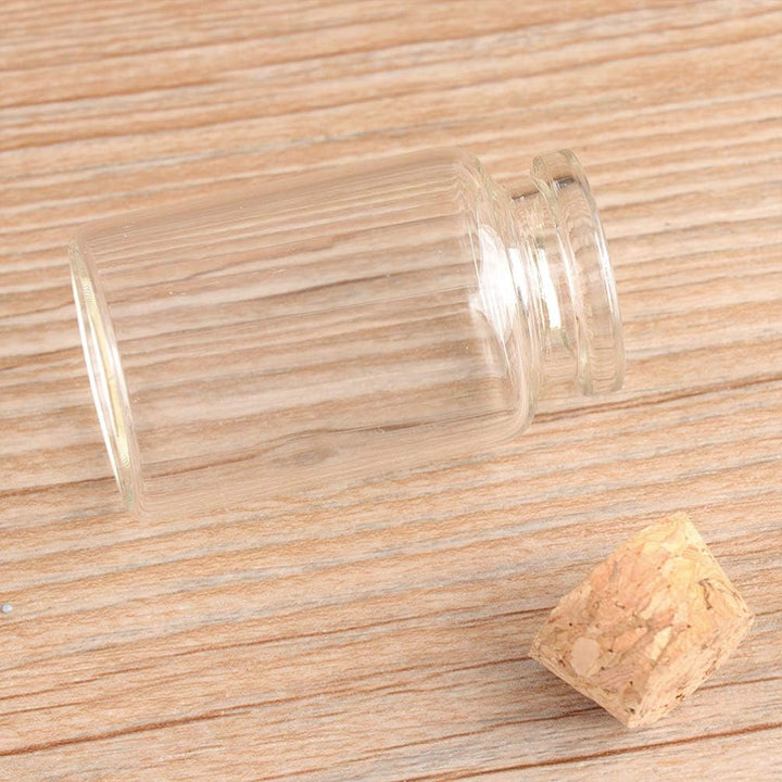 HEMOTON 20 Stück Glasflaschen Gläser Gewürzgläser-Set mit Korken Mini Glasfläschchen Bonbon Gläser S