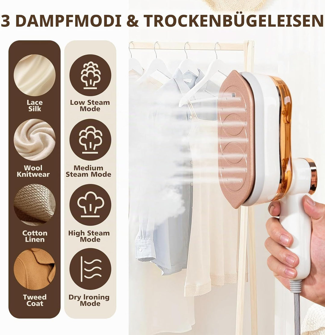 1200W Handheld steamer Dampfglätter Kabellos,steamer dampfglätter Tragbarer Reise-Steamer &amp; Dampfbüg