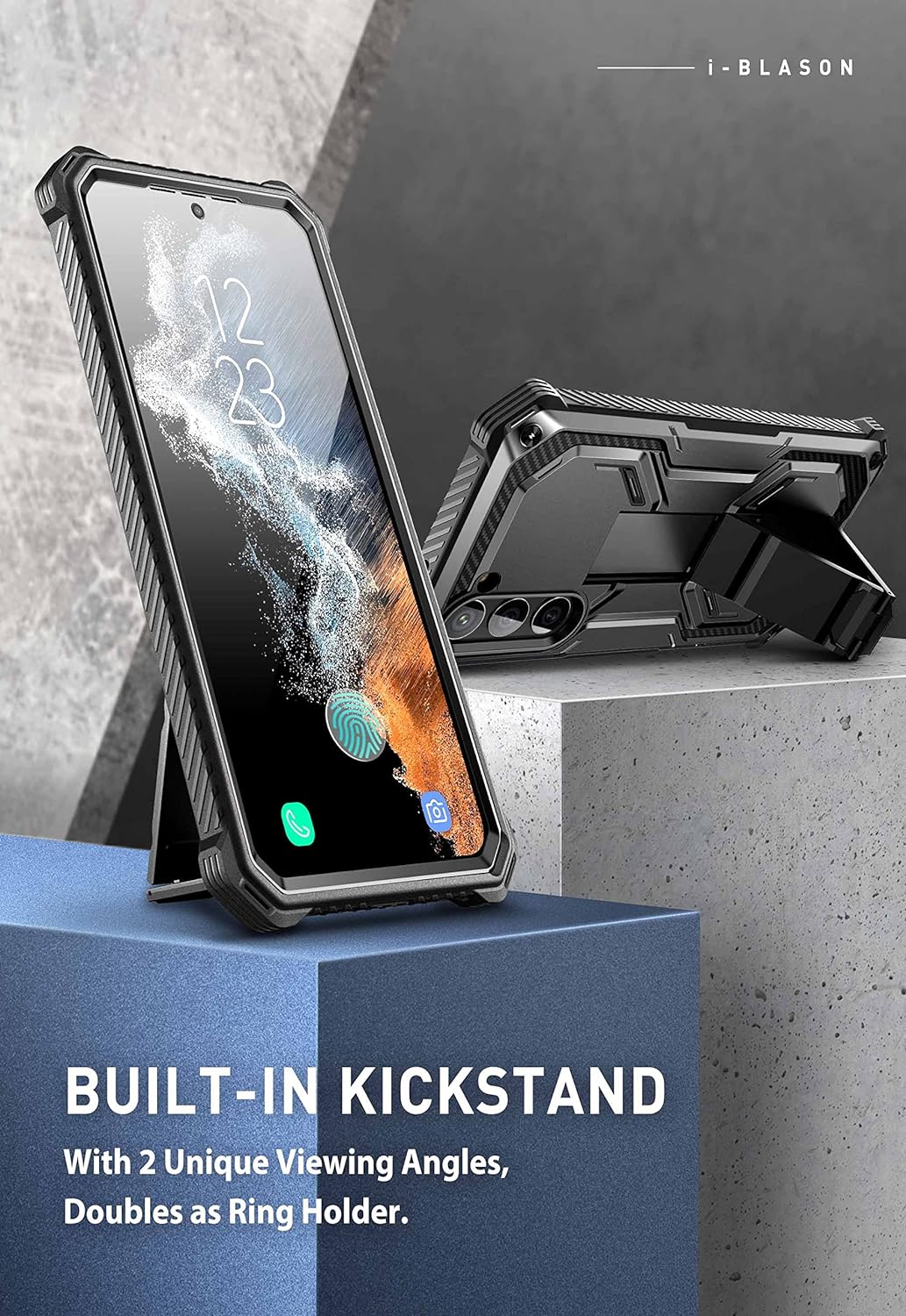 i-Blason Armorbox Series Hülle für Samsung Galaxy S23+ Plus 5G Bumper Case mit 2 Vorderseite (ohne D