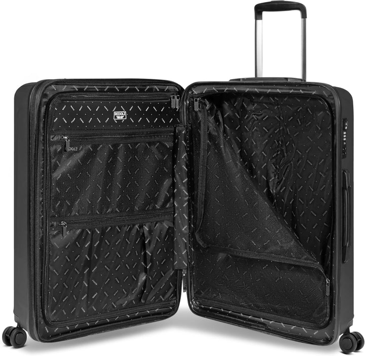 REDOLZ Hartschalen Koffer-Set-4-teilig | S 55 cm (ohne Laptopfach) + M 66 cm + L 77 cm + Beauty-Case