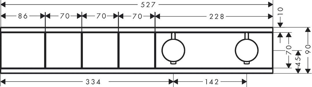 hansgrohe Unterputz Thermostat RainSelect (für 3 Funktionen) Mattweiss Mattweiss 3 Funktionen, Mattw