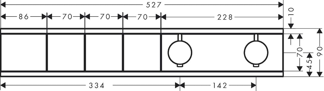 hansgrohe Unterputz Thermostat Dusche RainSelect, Duscharmatur für 3 Verbraucher, Brushed Bronze Bru
