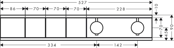hansgrohe Unterputz Thermostat Dusche RainSelect, Duscharmatur für 3 Verbraucher, Brushed Bronze Bru