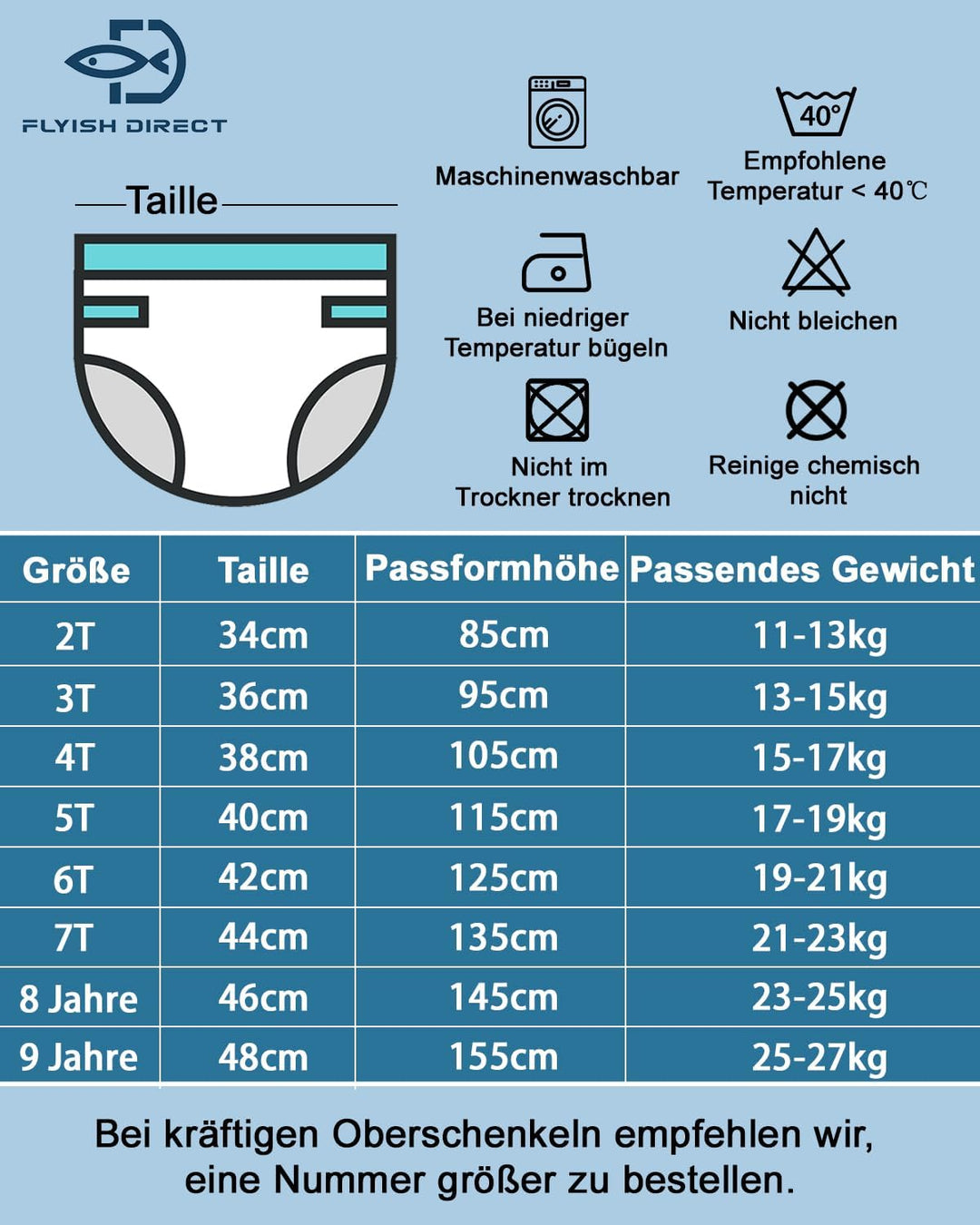 FLYISH DIRECT Baby Trainerhosen Töpfchentraining, 8er Pack Töpfchen Trainingshose für Mädchen Jungen