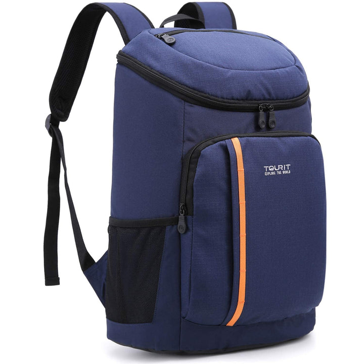 TOURIT 28L Kühler Rucksack Leichter Rucksack mit Flaschenöffner Hält 30 Dosen Blau, Blau