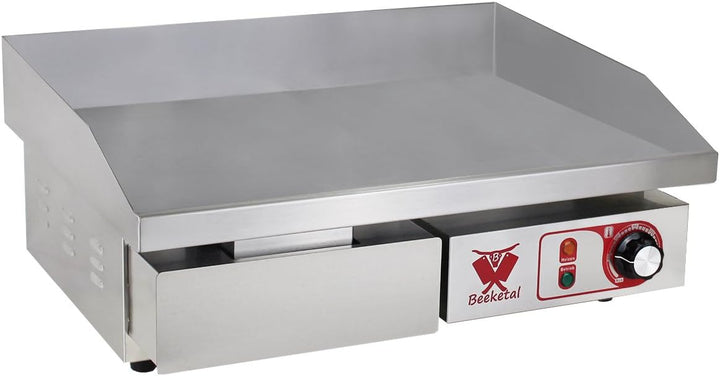 Beeketal 'BGP-a' Profi Gastro Gusseisen Grillplatte elektrisch mit 55 x 35 cm Grillfläche (glatt), s