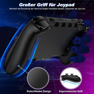 Elegamefy Switch Pro Controller, Handheld Switch Controller mit Turbo/1000mAh/6-Achsen-Gyro/Vibratio