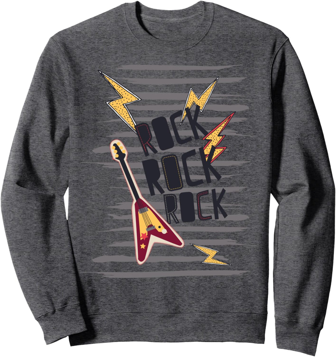 Rock Star Guitar Rock & Roll Retro 80er Jahre Geburtstag Musiker Papa Sweatshirt