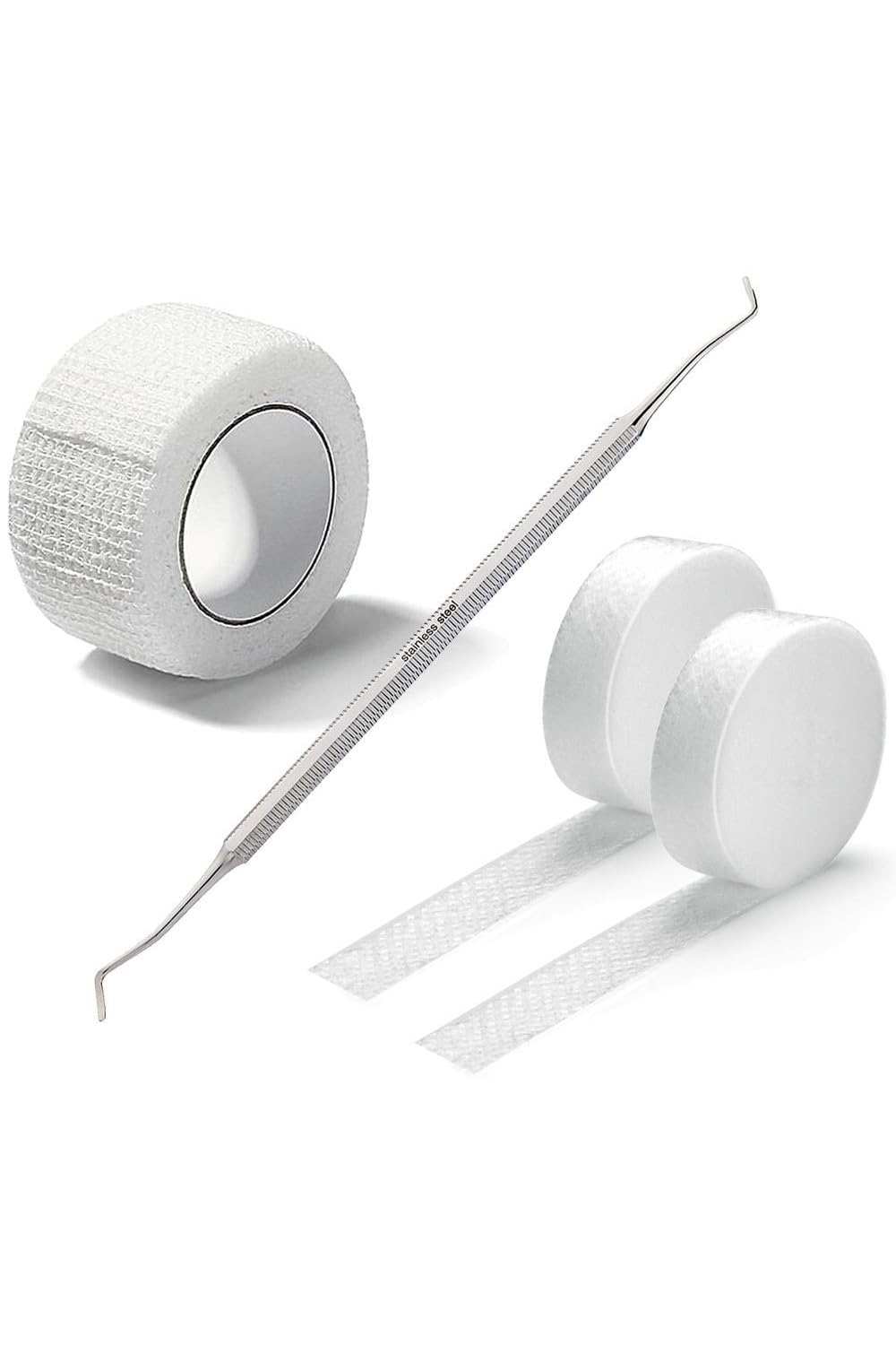 Kosmetex Wattehaken und 4x Tamponade für den Nagelfalz und 1x flexible Zehenbinde, Set 2 5 Stück (1e