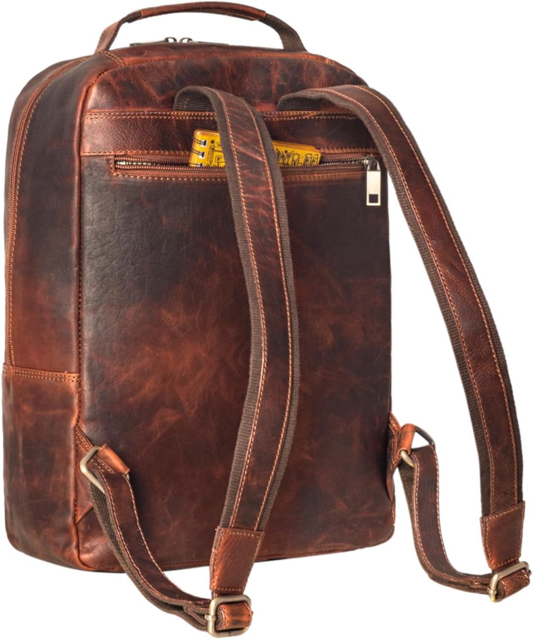 STILORD 'Glover' Business Lederrucksack für 15,6 Zoll Laptop Rucksack für Damen und Herren DIN A4 Of