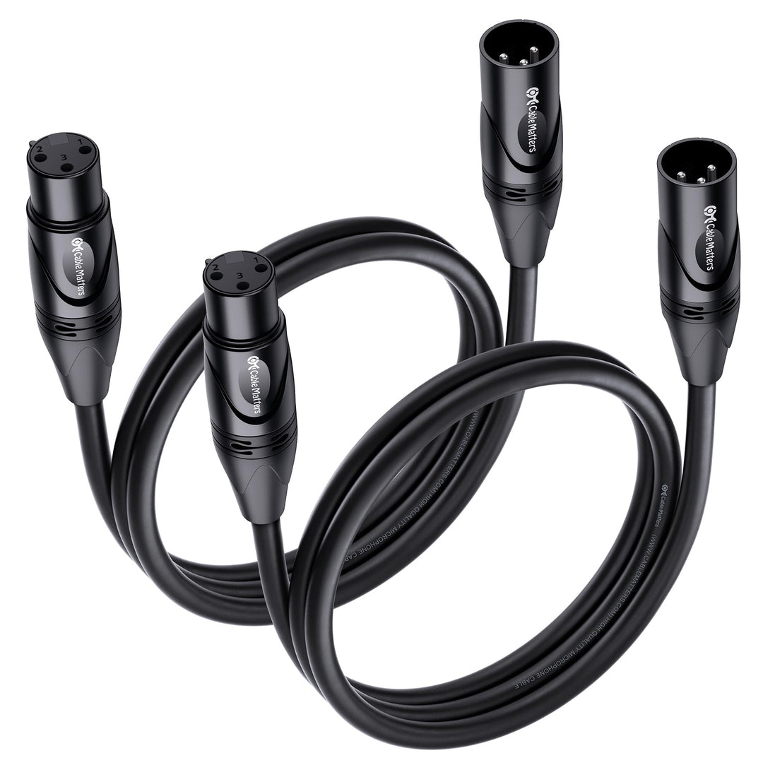 Cable Matters 2er Pack Premium XLR auf XLR Mikrofonkabel 0,9m XLR Kabel, Mikrofon kabel XLR Kabel XL