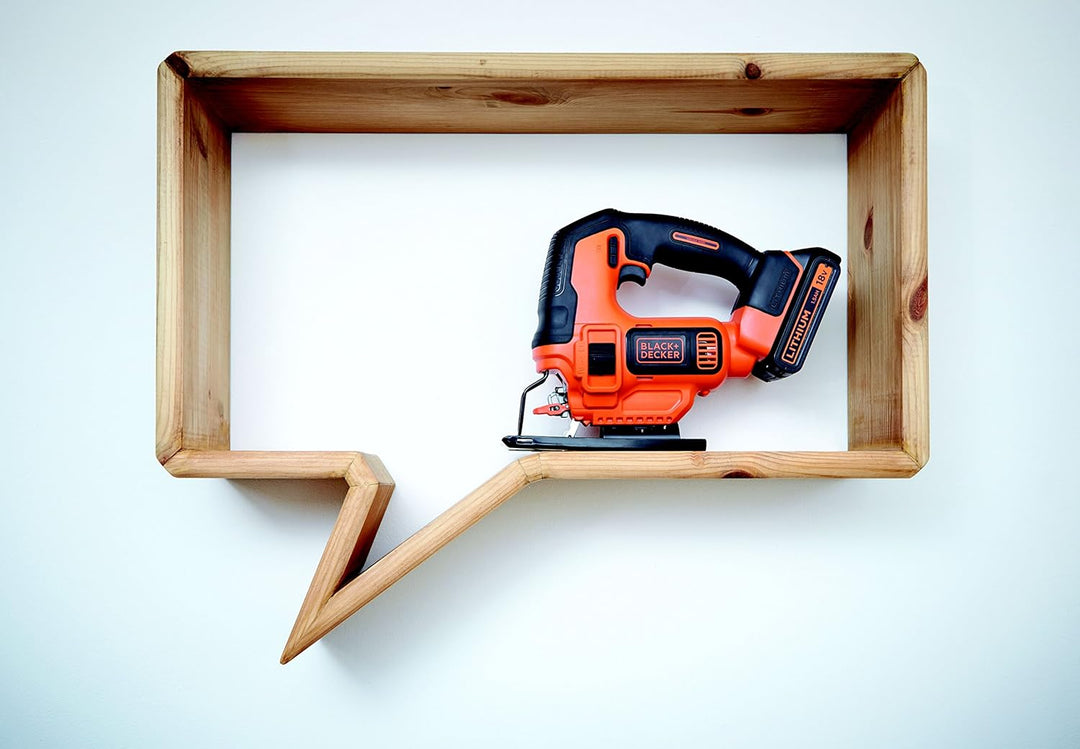 Black+Decker Li Ion Akku Stichsäge 18V BDCJS18 – Pendelhubstichsäge mit Akku und Ladegerät – Vielsei