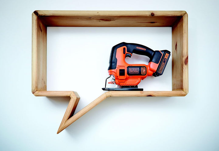 Black+Decker Li Ion Akku Stichsäge 18V BDCJS18 – Pendelhubstichsäge mit Akku und Ladegerät – Vielsei