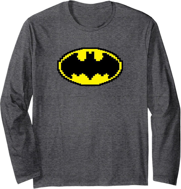 Batman Pixel Symbol Langarmshirt