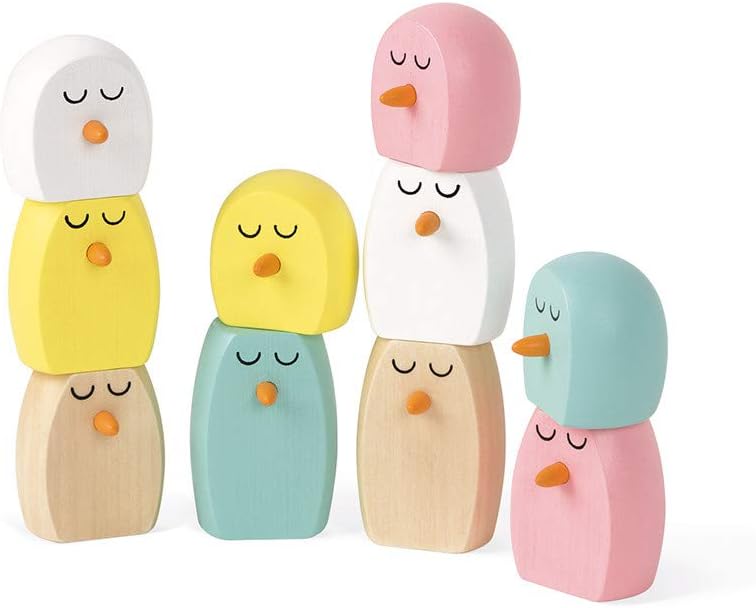 Janod J08230 Zigolos Flamingo-Geschicklichkeitsspiel aus Holz, interaktives Spiel, Farbe auf Wasserb