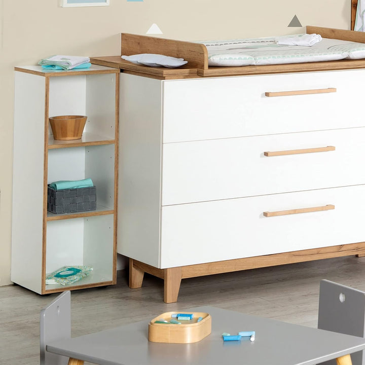 roba Seitenregal 'Finn', passend unter Wickelkommode 'Finn', für Baby- & Kinderzimmer, weiss, Holz,