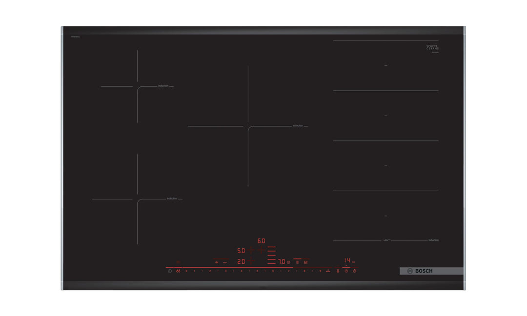 Bosch Hausgeräte PXY875DC1E Serie 8 Induktionskochfeld, 80cm breit, FlexInduction freie Platzwahl, M