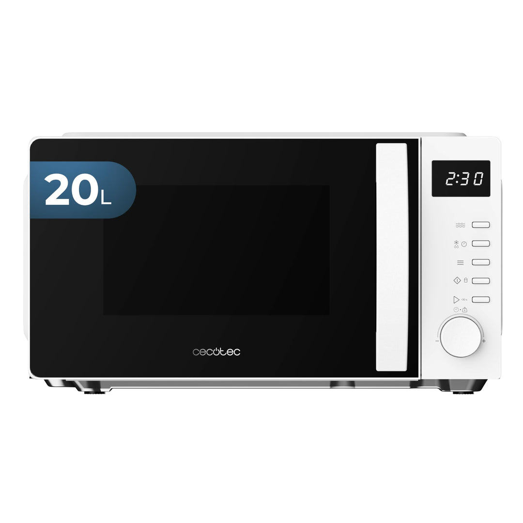 Cecotec Mikrowelle Proclean 5005 White. 20 Liter Fassungsvermögen, 700W Leistung, 3DWave-Technologie