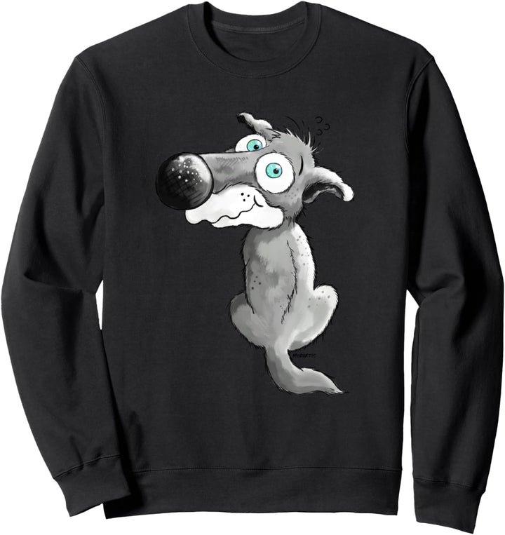 Sweet Wolf I Wildtier Tiermotiv Wölfe I Cartoon Wolf Sweatshirt