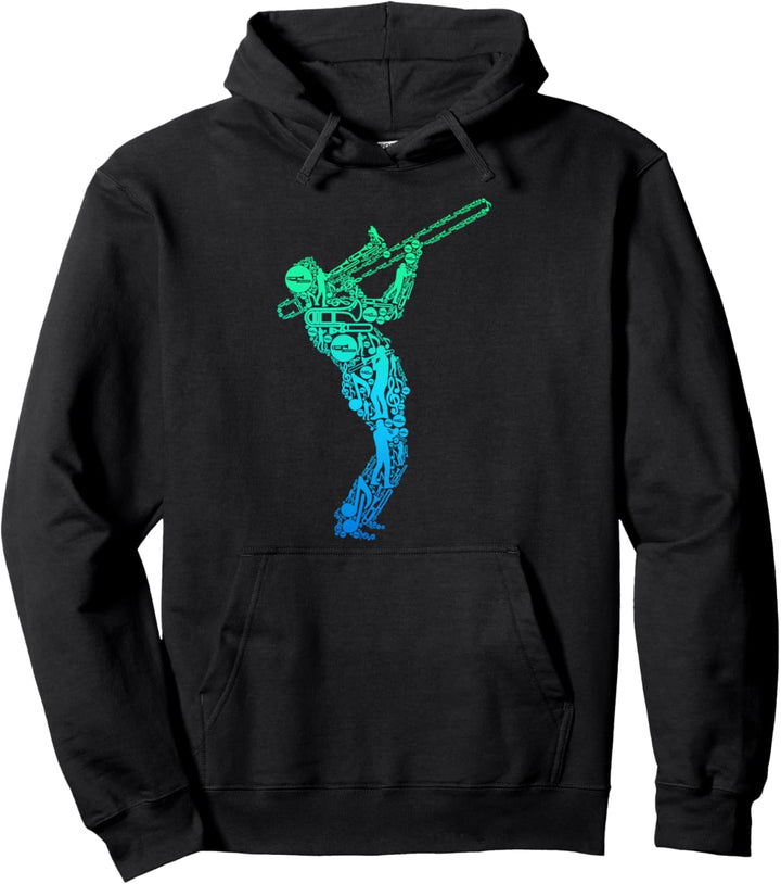 Posaune Posaunist Posaunenspieler Kinder Herren Pullover Hoodie