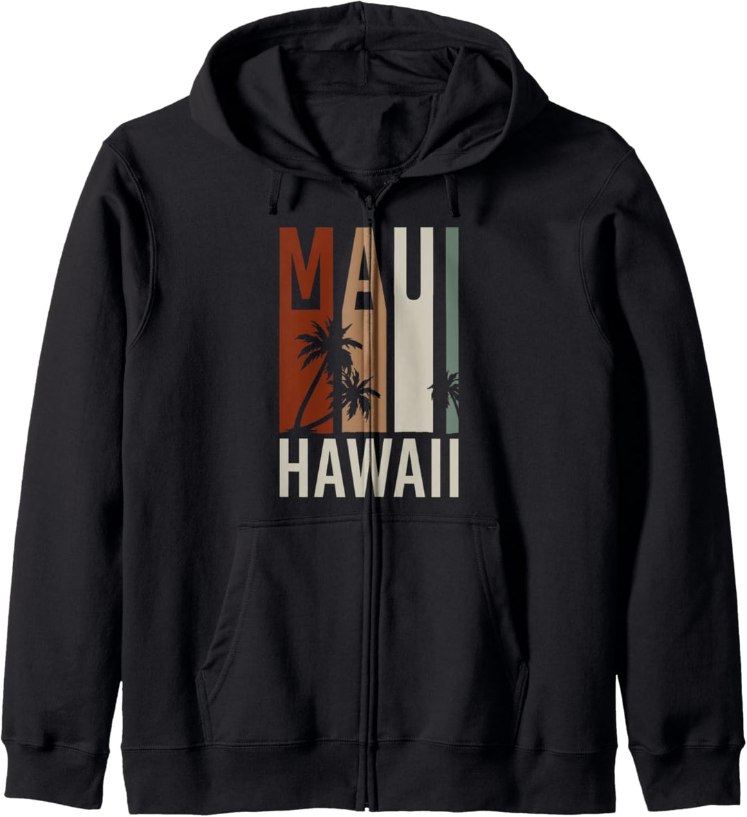 Tropischer Sommer Hawaiianischer Strand Retro Maui Hawaii Kapuzenjacke