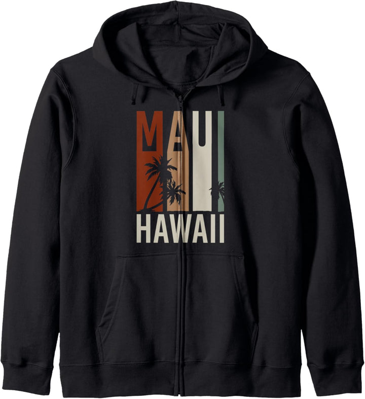 Tropischer Sommer Hawaiianischer Strand Retro Maui Hawaii Kapuzenjacke