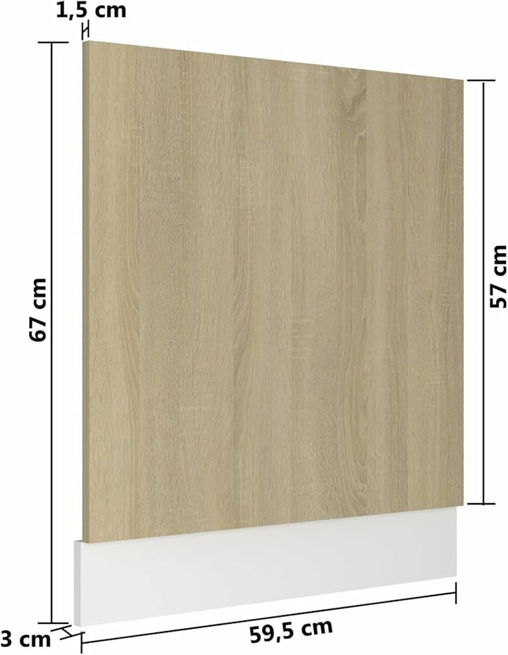 GuyAna Geschirrspülerblende Sonoma-Eiche 59,5x3x67 cm Holzwerkstoff GeschirrspüLerfront SpüLmaschine