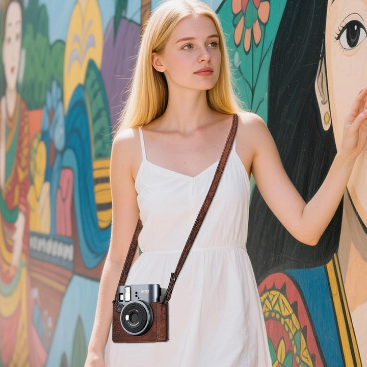 FINTIE Schutzhülle für Fujifilm Instax Mini 41 Sofortbildkamera – Premium veganes Leder Tasche Cover