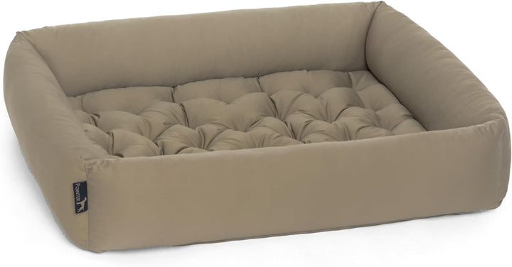 Pointer | Hundebett mit Hundekissen - orthopädisch, waschbar, bequem (L - 80x70 cm, Beige) L - 80x70
