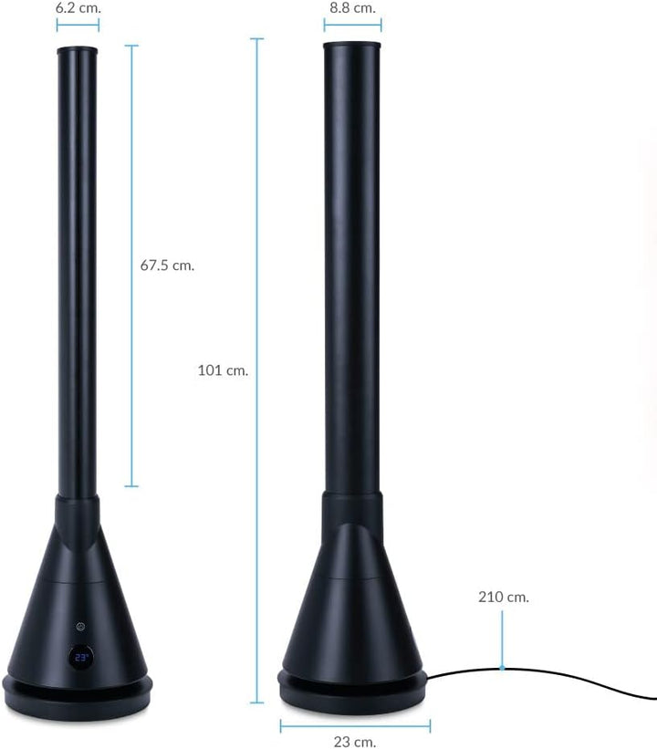 NEWTECK Heizlüfter Dual 365, Ventilator ohne Flügel, Keramik-Heizung, Höhe 101 cm, Fernbedienung, Os