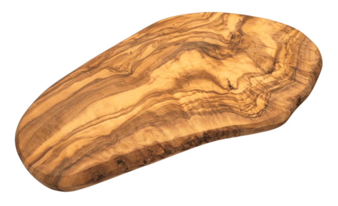 Olivenholz Schneidebrett 32 cm im Naturschnitt, Frühstücksbrettchen Schneidbrett Holzschneidebrett 3