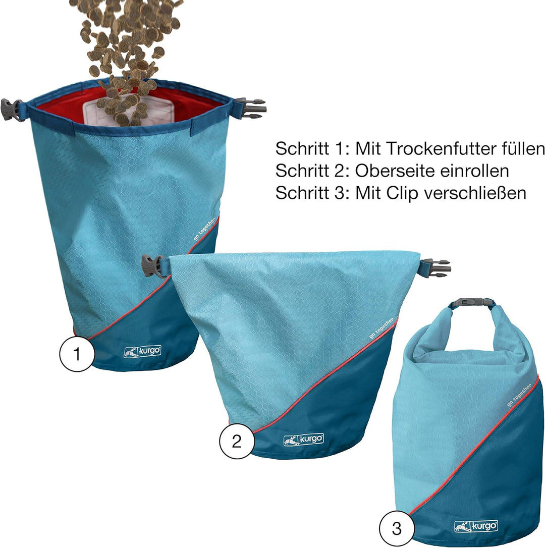 Kurgo K81013 Hunde Futterbeutel, Hundefutter Reisetasche, Hundefutter Tasche, Futterbeutel Hundetrai