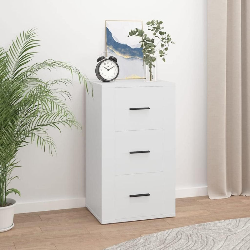 FIRBNUS Bücherschranks 40x33x70 cm Seitenschrank mit 3 Schubladen Beistellschrank Schubladenschrank