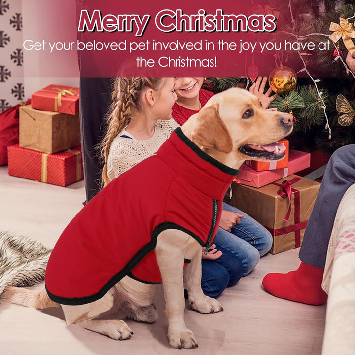 AOFITEE Hundemantel für Grosse Hunde, Warme 2XL Hundejacke Hundemantel, Rollkragen-Hundefleecejacke