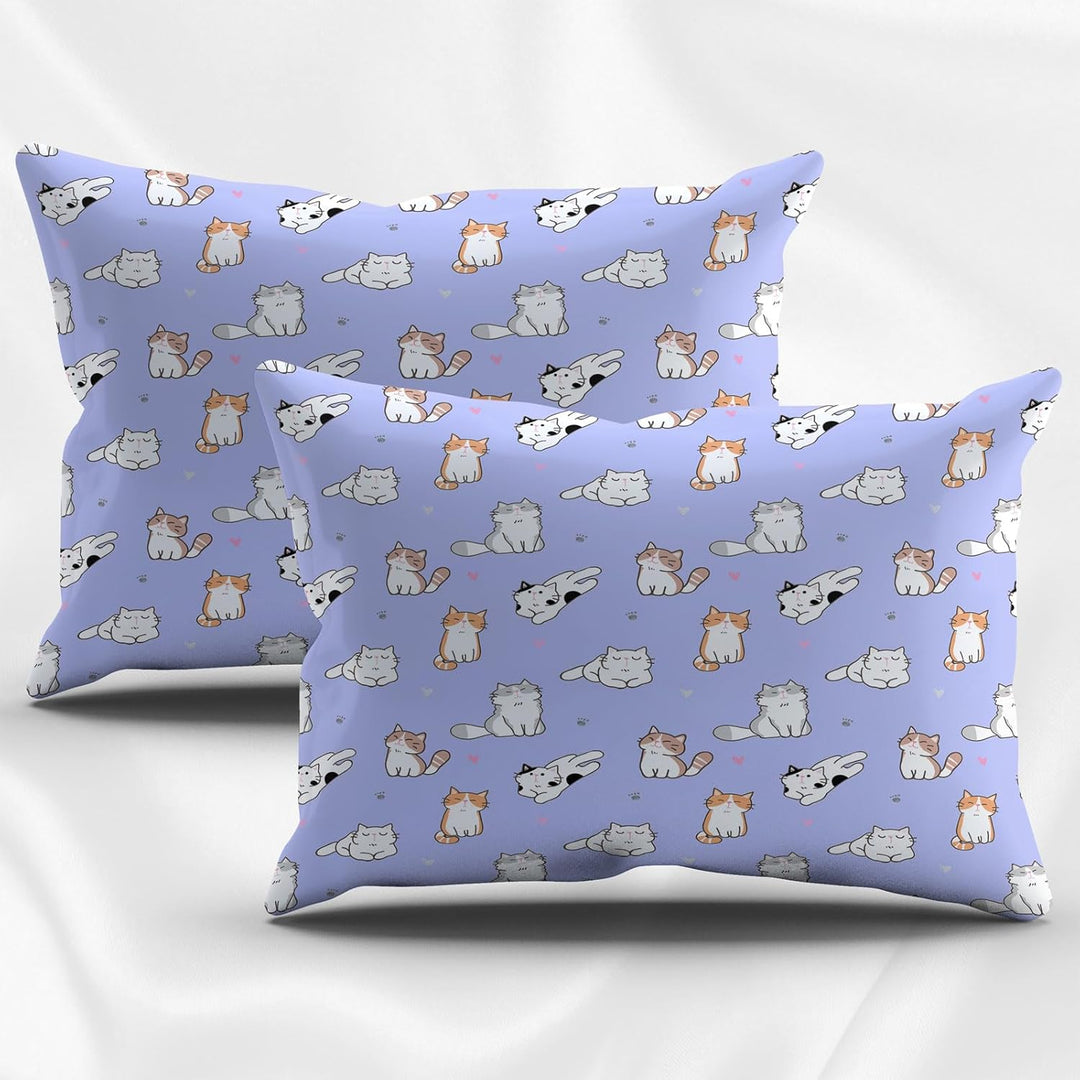 Katzen bettwäsche 200x200, 3D Katzenmotiv Bettwäsche Kinder mit Reissverschluss, Angenehme Mikrofase