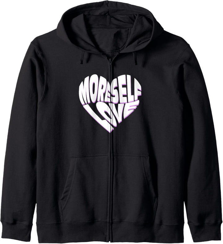 More Self Love Word Heart Kapuzenjacke
