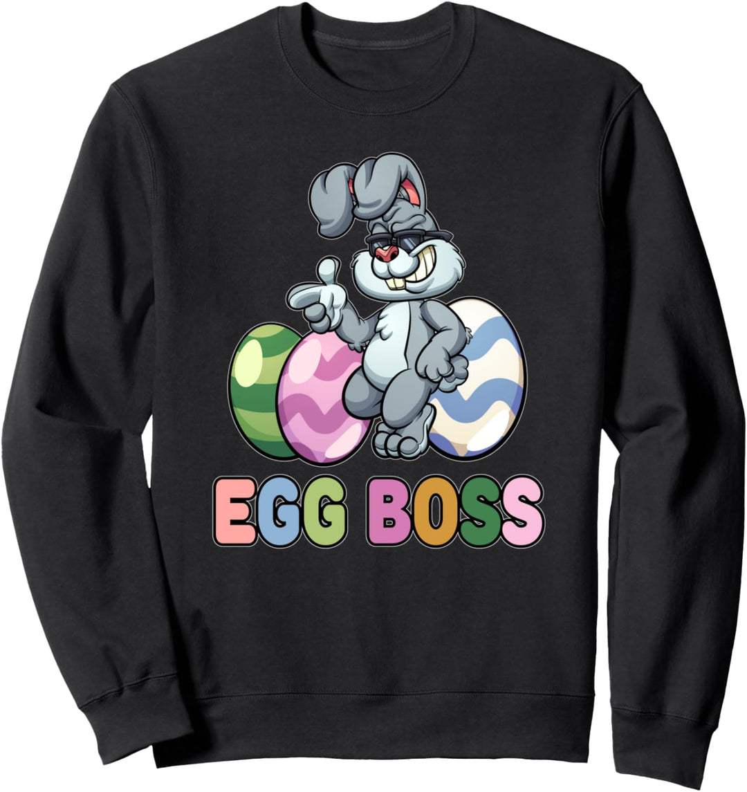 Egg Boss Osterhase Ostergeschenk Jungen und Mädchen Ostern Sweatshirt
