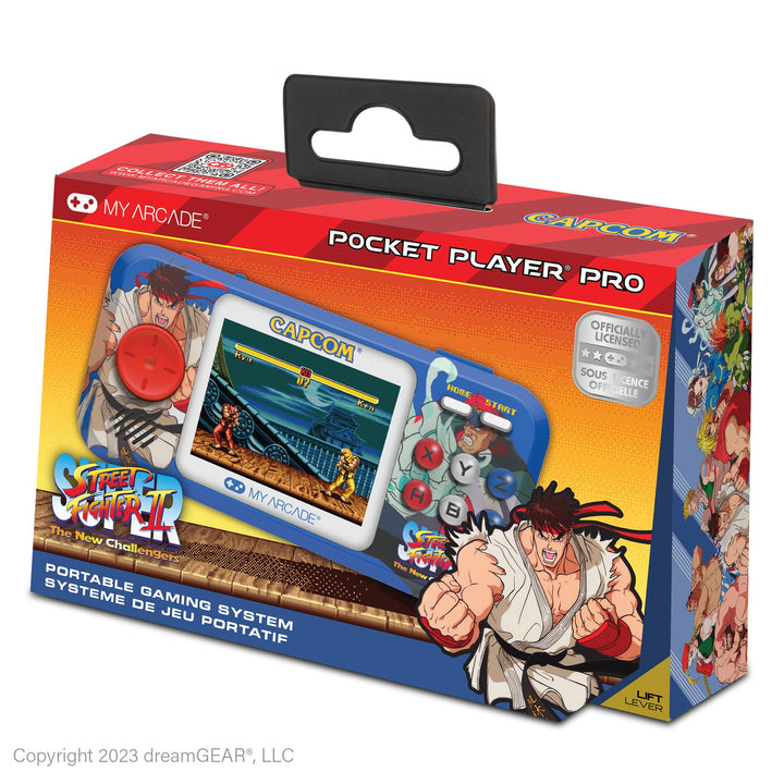 My Arcade Super Street Fighter II Pocket Player Pro tragbares Gaming-System (2 Spiele in 1)