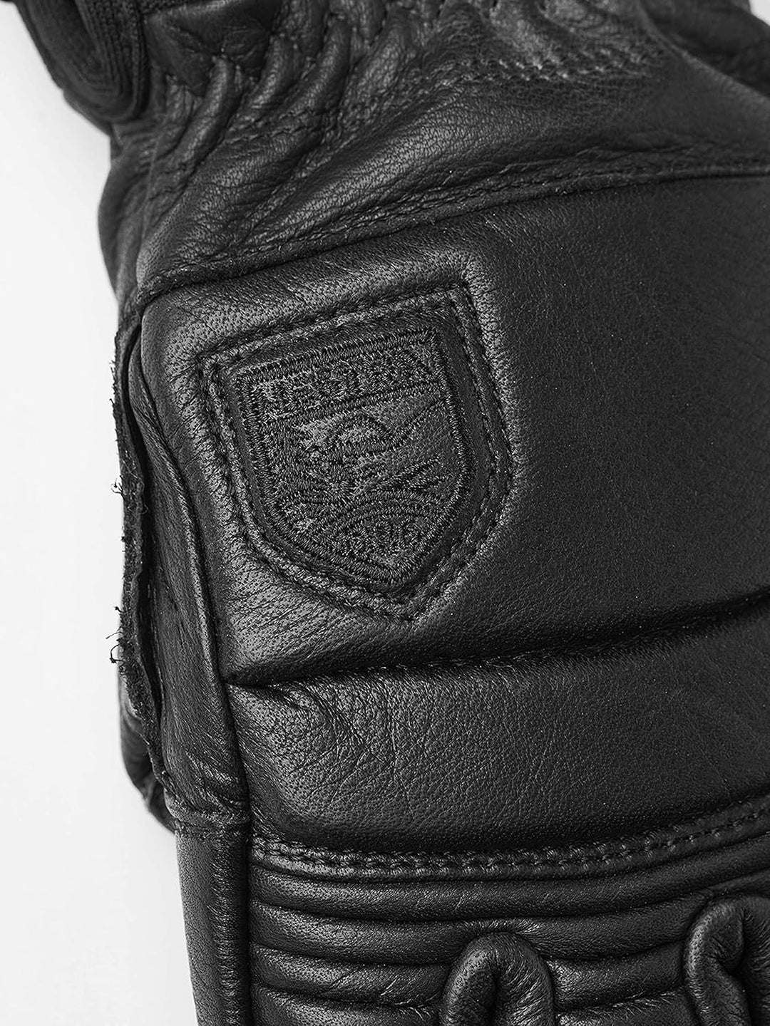 HESTRA Leather Fall Line - Short Freeride 5-Finger Snow Glove with Superior Grip for Skiing, Snowboa