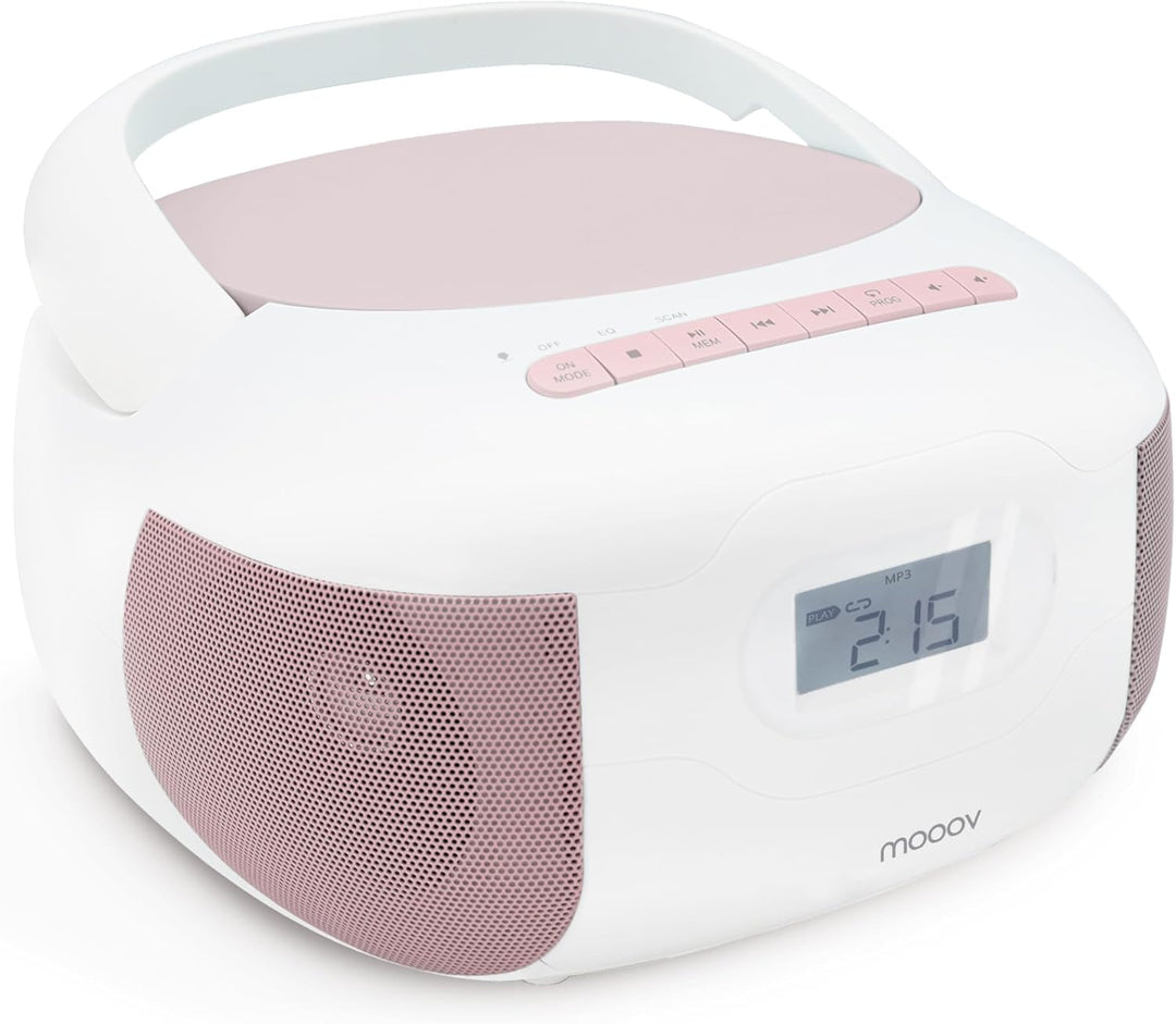 CD Player Radio Eden Bluetooth, MP3 mit USB-Anschluss, Micro-SD-Karte - Rosa - Metronic 477185