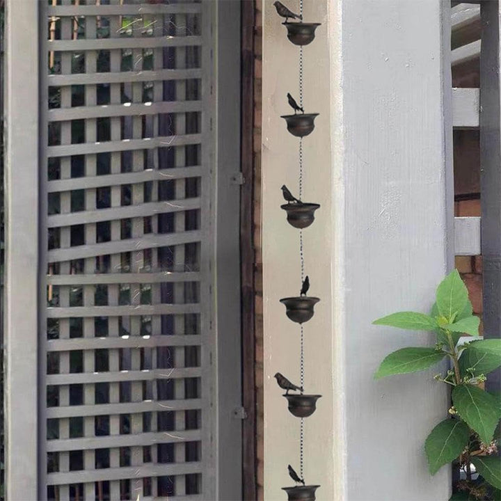 2,4/M Regenkette Japanischer Stil Korridor mit Drainagekette Villa Bird Cup Regen Fallrohr W4N0 Deko