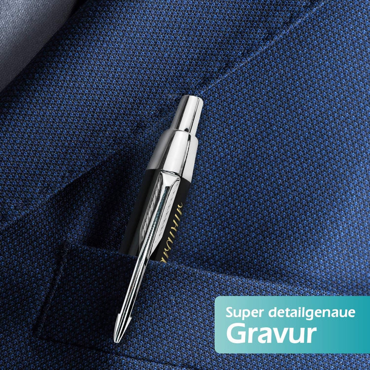 polar-effekt Parker IM Druckkugelschreiber mit Gravur - Schwarz - Grossraummine blauschreibend - ink