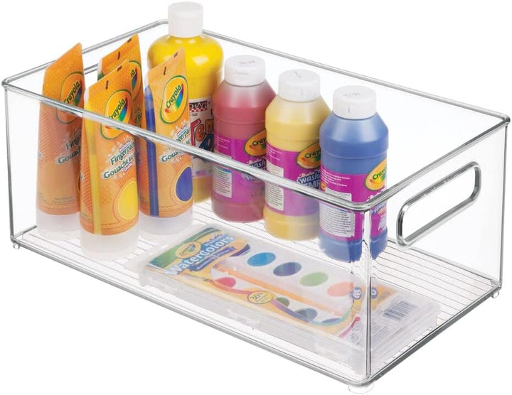 mDesign 2er-Set Aufbewahrungsbox für Bastelbedarf – toller Bastel Organizer mit Griffen – perfekte A