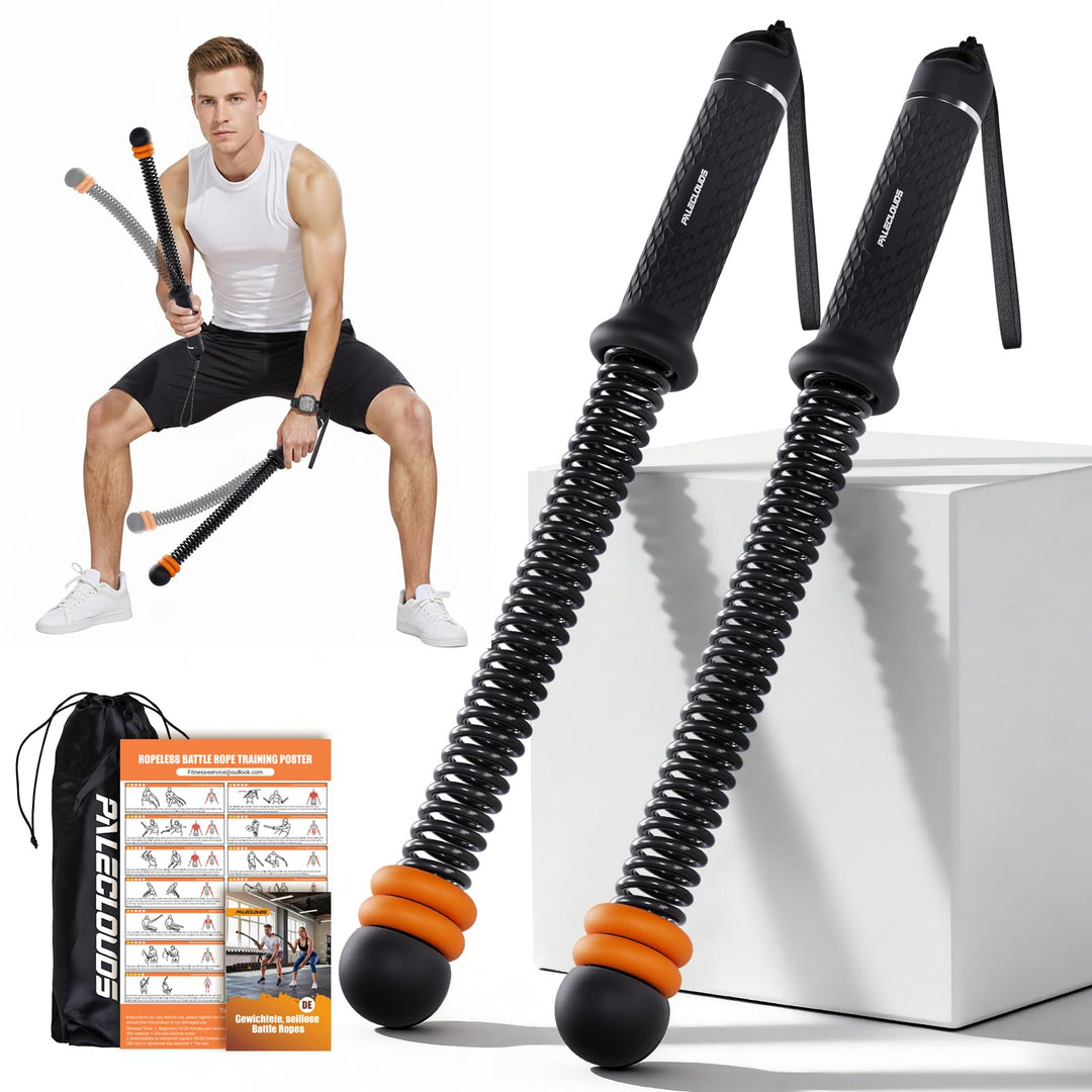 Ropeless Battle Ropes, Verstellbare Battle Rope Ohne Seil mit Tragetasche & Übungsanleitung, Gewicht