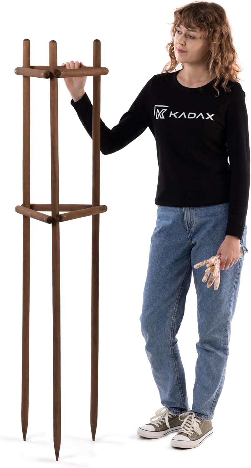 KADAX Baumstütze 150 cm aus robustem Holz, Baumpfahl zur sicheren Fixierung junger Bäume & Sträucher
