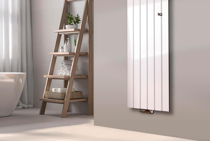 Badheizkörper Design Peking 3 180x47cm 1118 Watt weiss (+ 2 Knopfhalter) SZAGATO Handtuchwärmer Hand
