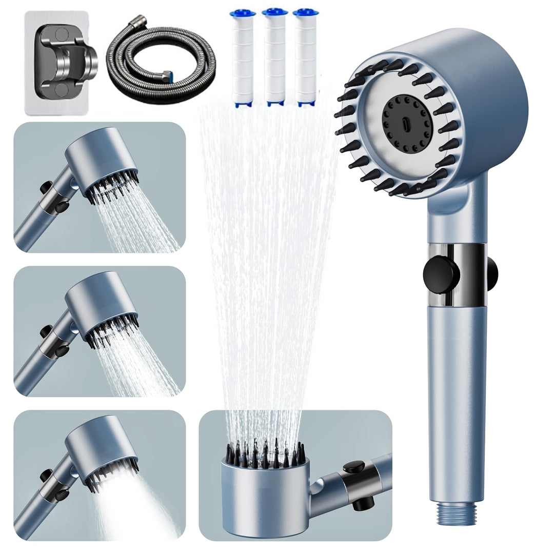 Duschkopf mit Schlauch,Duschbrause mit Filter,Handbrause mit Stoppfunktion,Hochdruck Handbrause mit