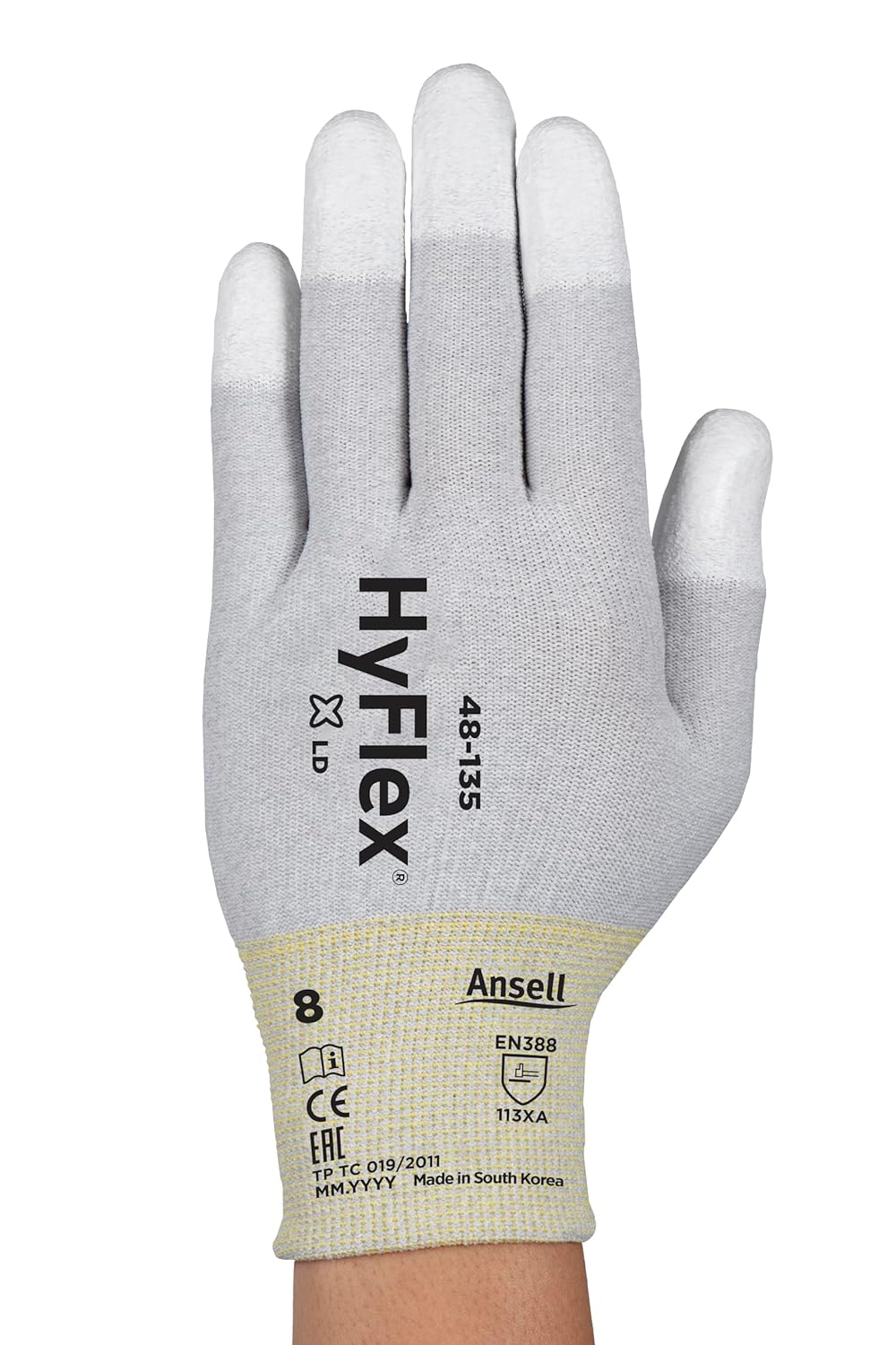 Ansell SensiLite 48-135 Spezialzweck-Handschuhe, Mechanikschutz, Weiss, Grösse 6 (12 Paar pro Beutel
